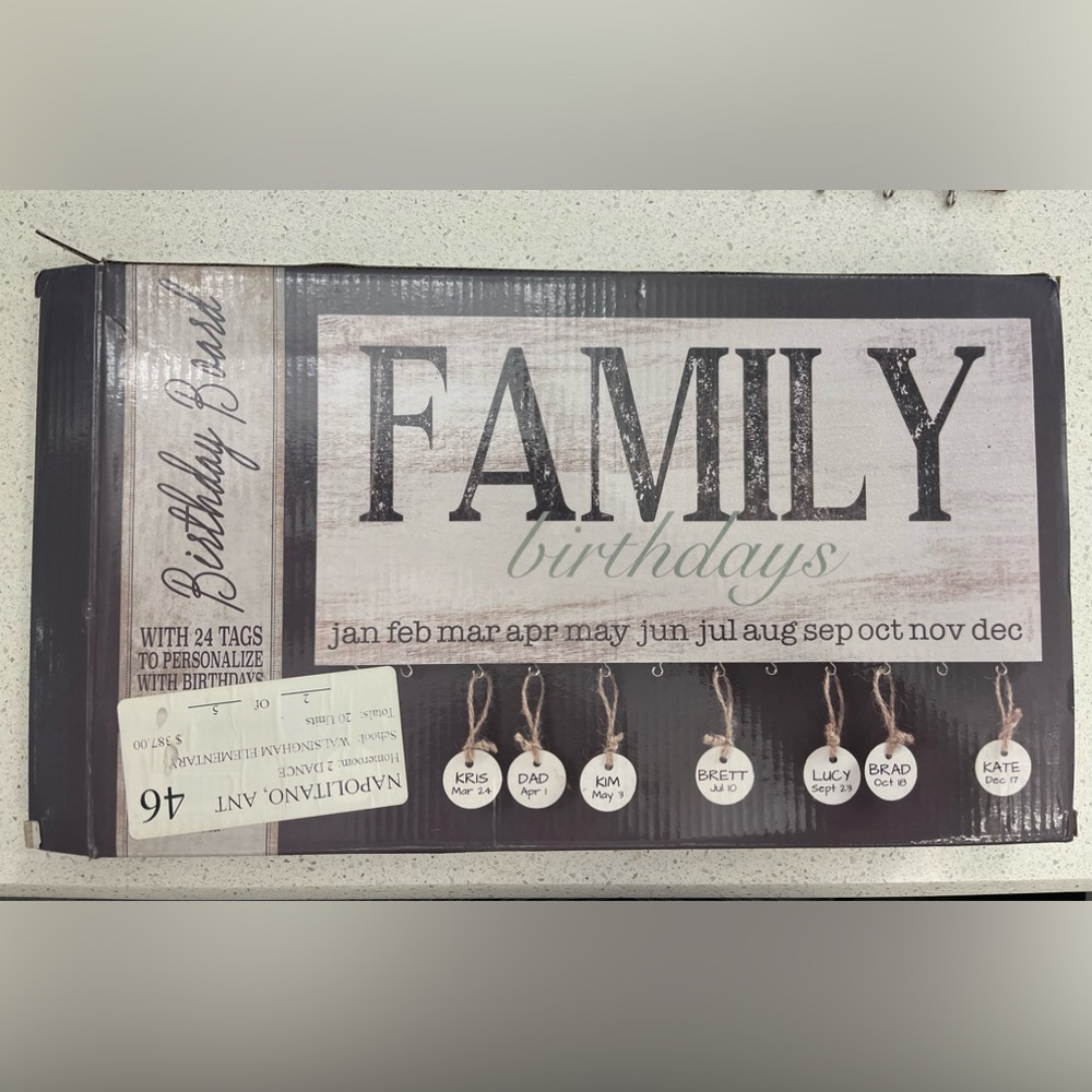 Birthday & Anniversary calendar